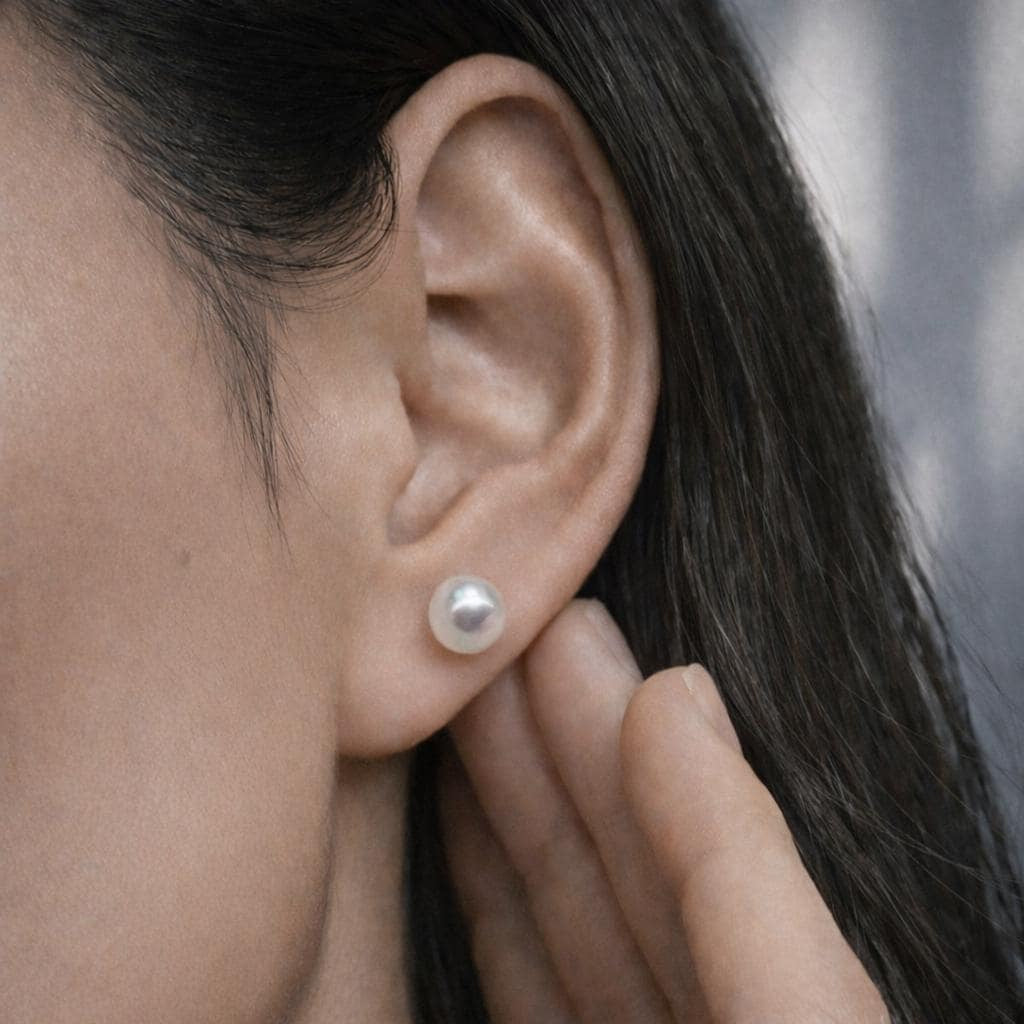 Freshwater Aurora Pearl Stud Earrings