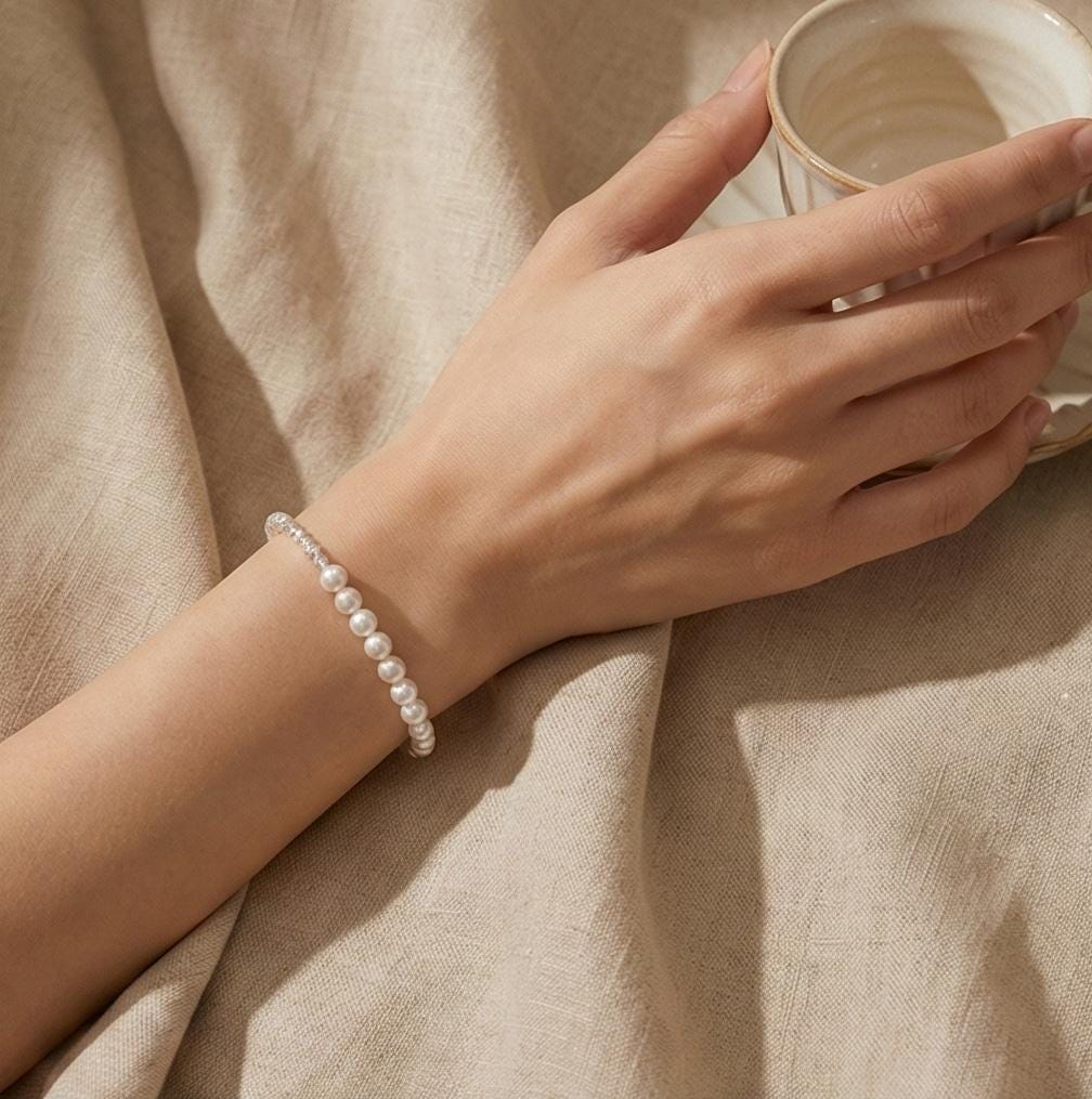 Aurora Pearl Bracelet – Freshwater Pearl & Sterling Silver