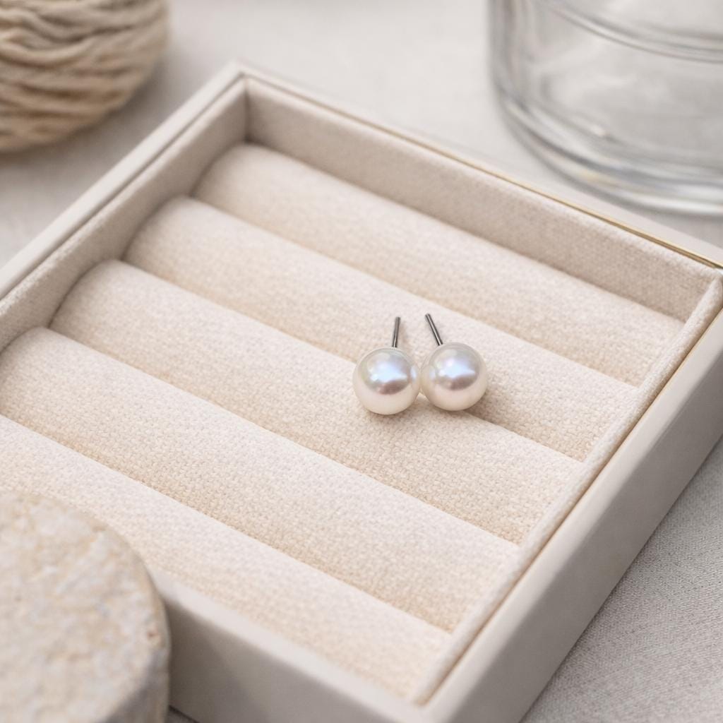 Freshwater Aurora Pearl Stud Earrings