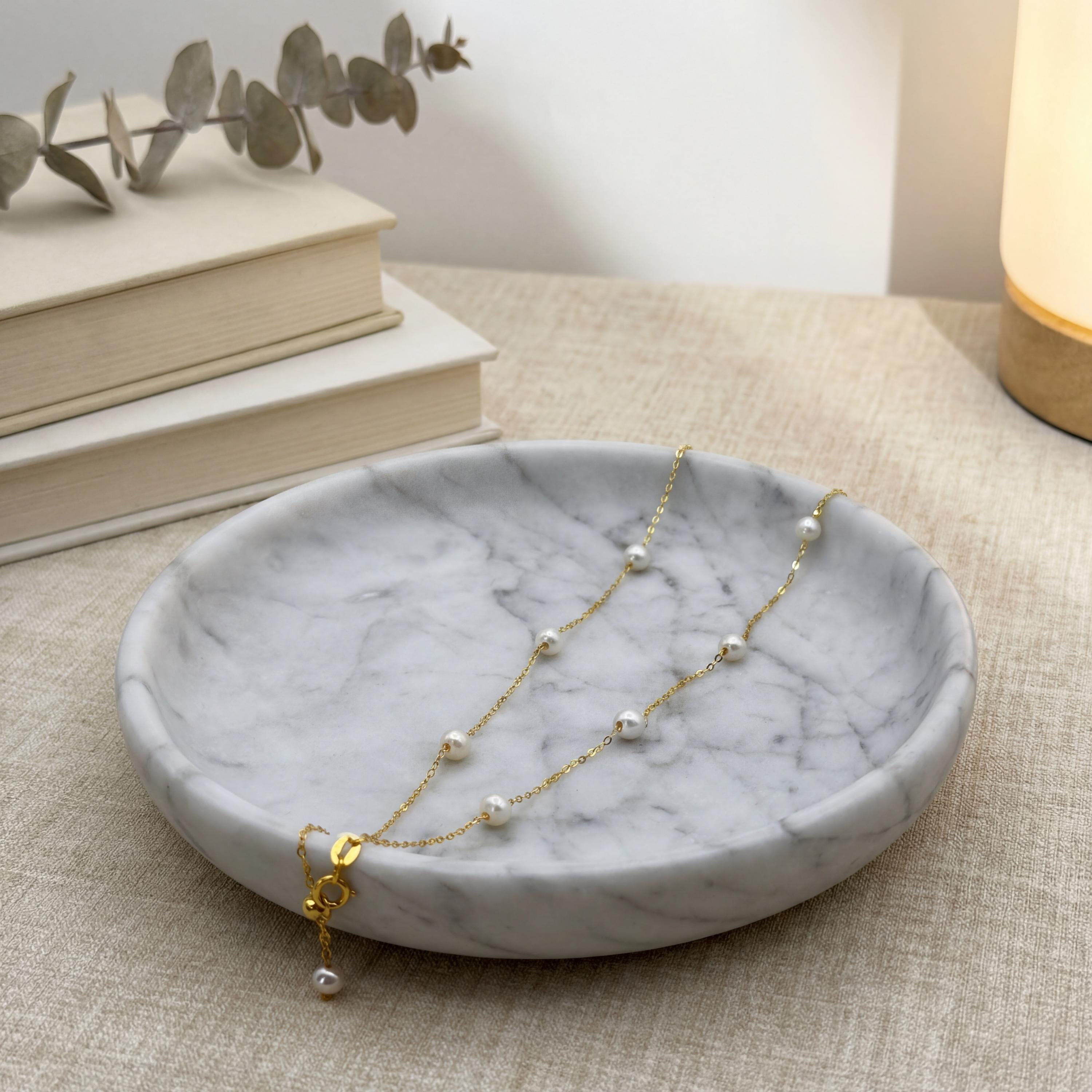 Aurora Starlight Pearl Necklace –Gold