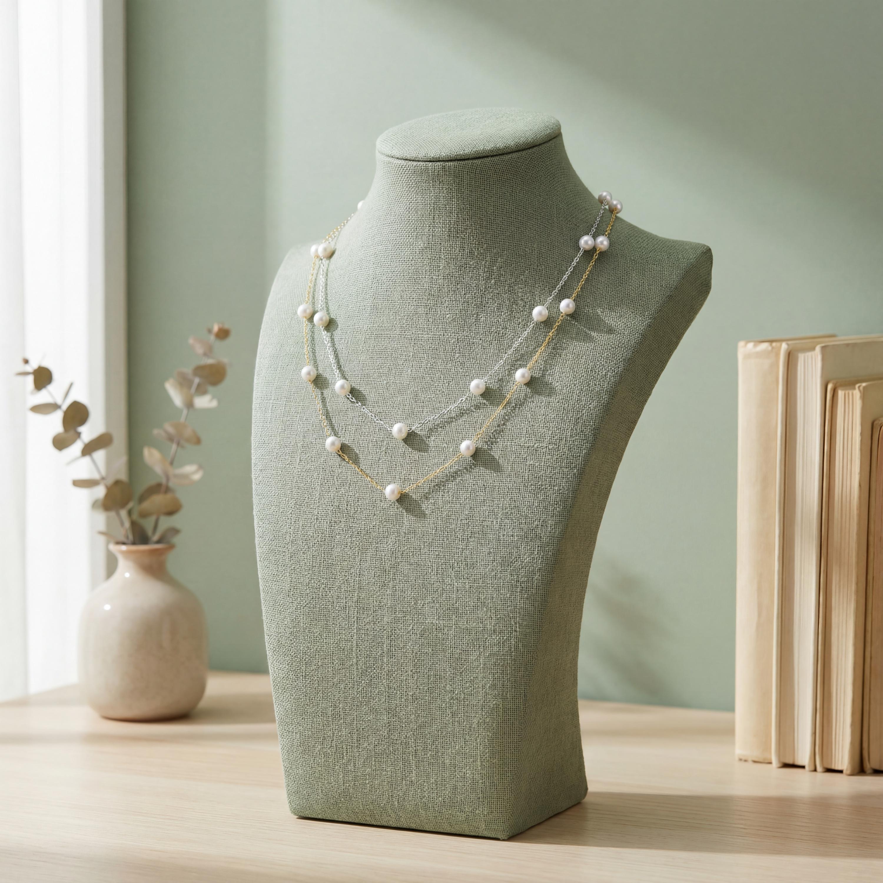 Aurora Starlight Pearl Necklace –Gold