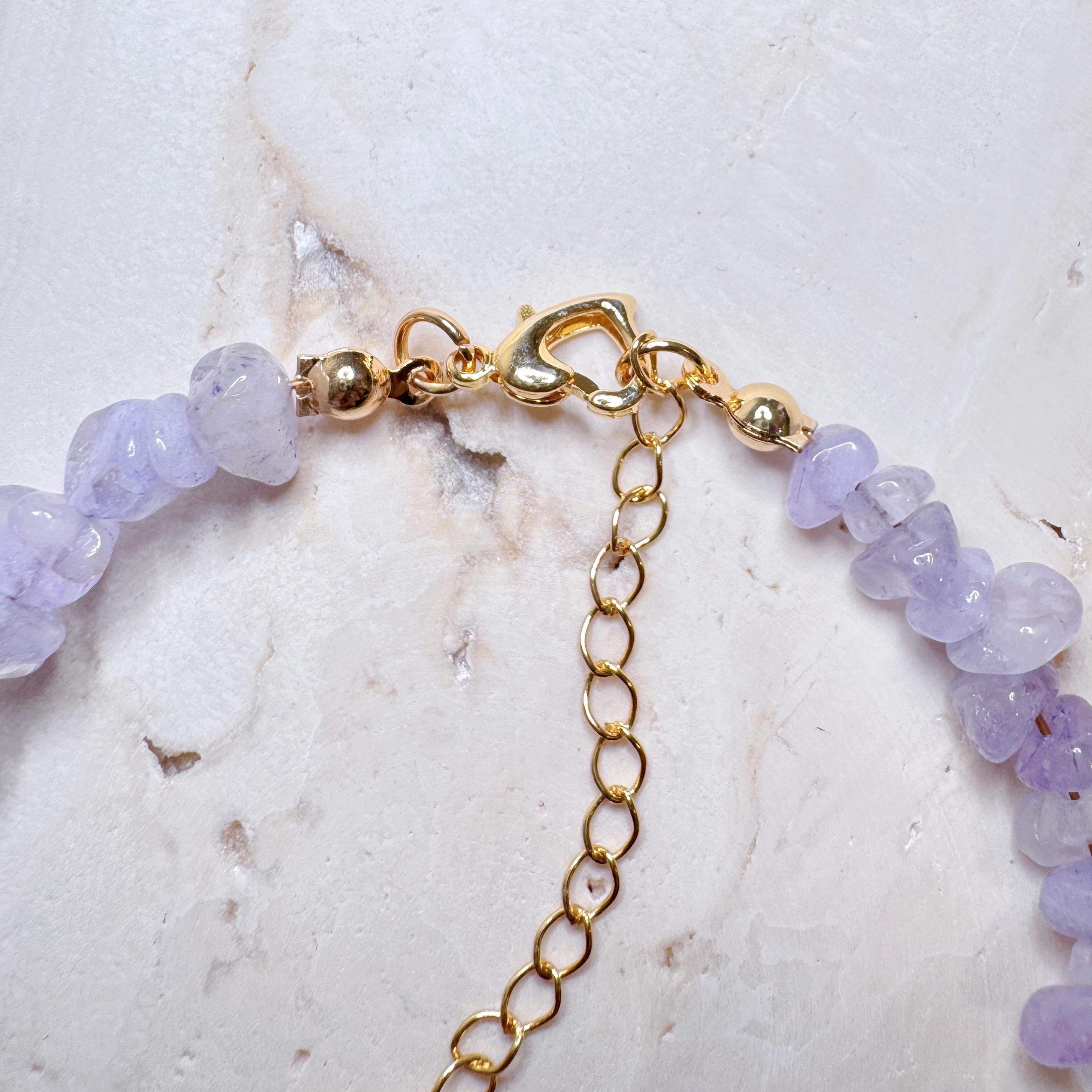 Lavender Amethyst & Freshwater Pearl Bracelet