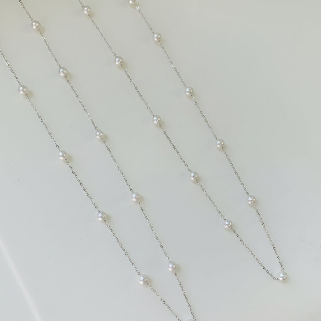 Aurora Starlight Pearl Necklace –Gold