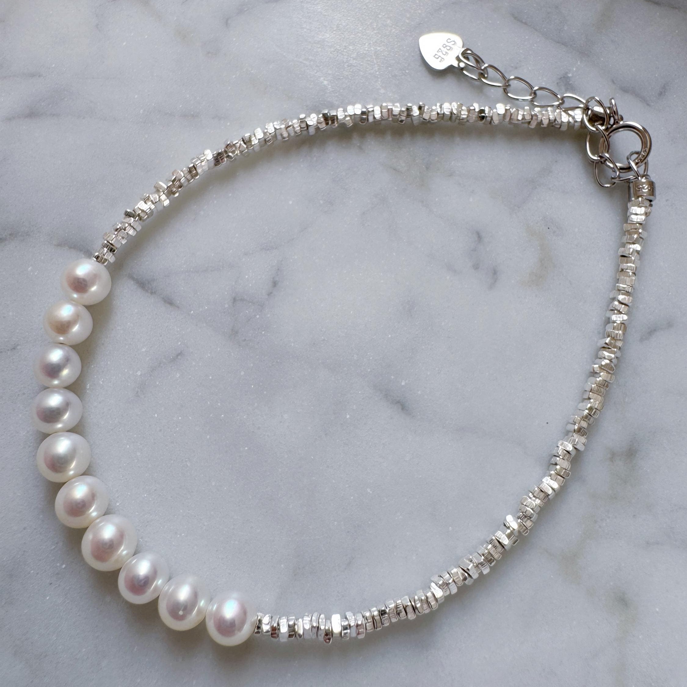 Aurora Pearl Bracelet – Freshwater Pearl & Sterling Silver